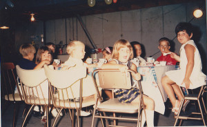 bday party in basement